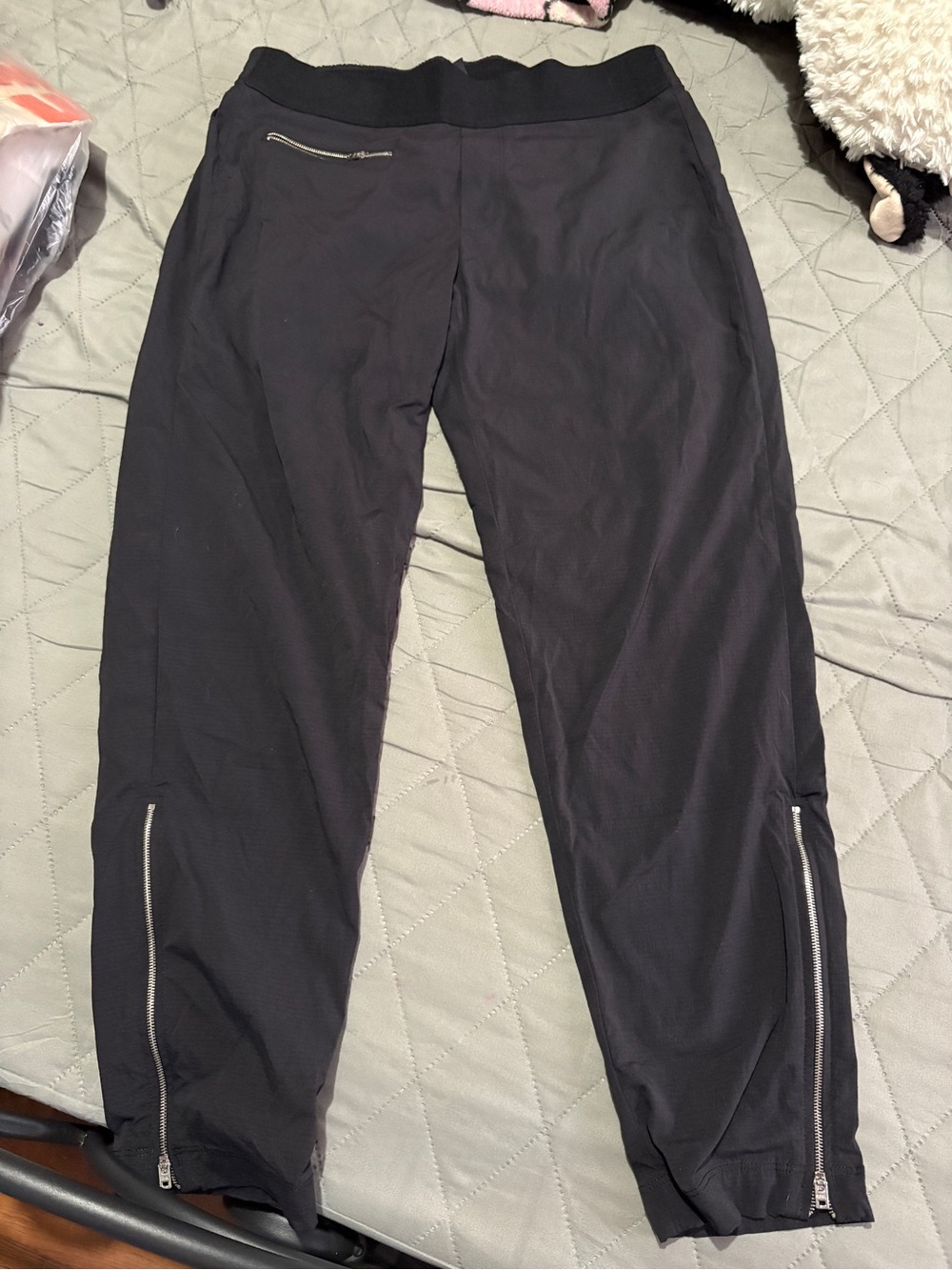 Athleta Black Zip-Detail Joggers